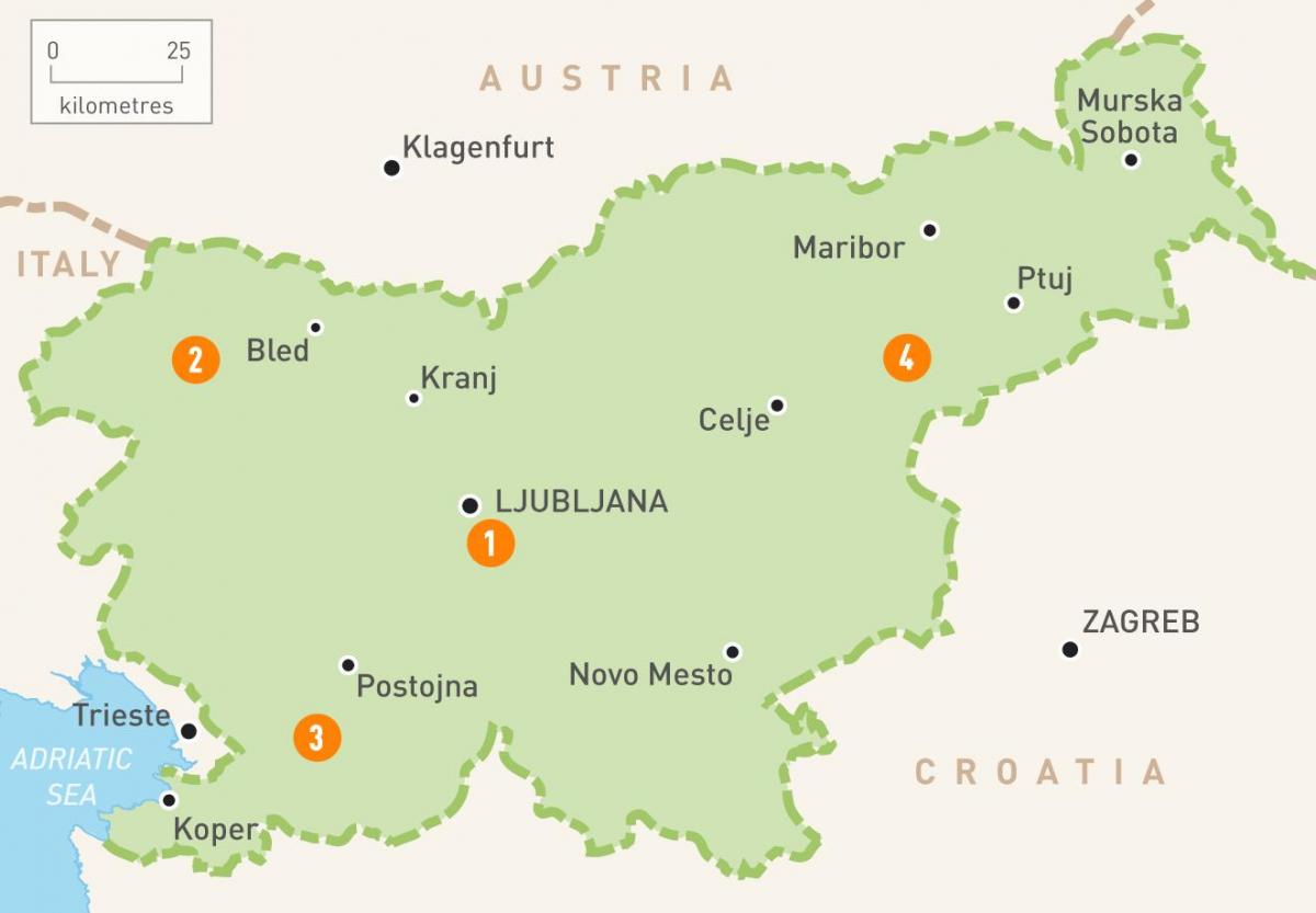 Газрын зураг дахин mesto Словени