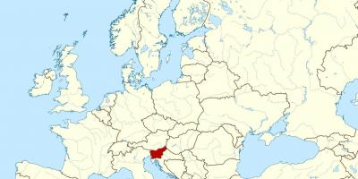 Словени байршил дээр дэлхийн газрын зураг